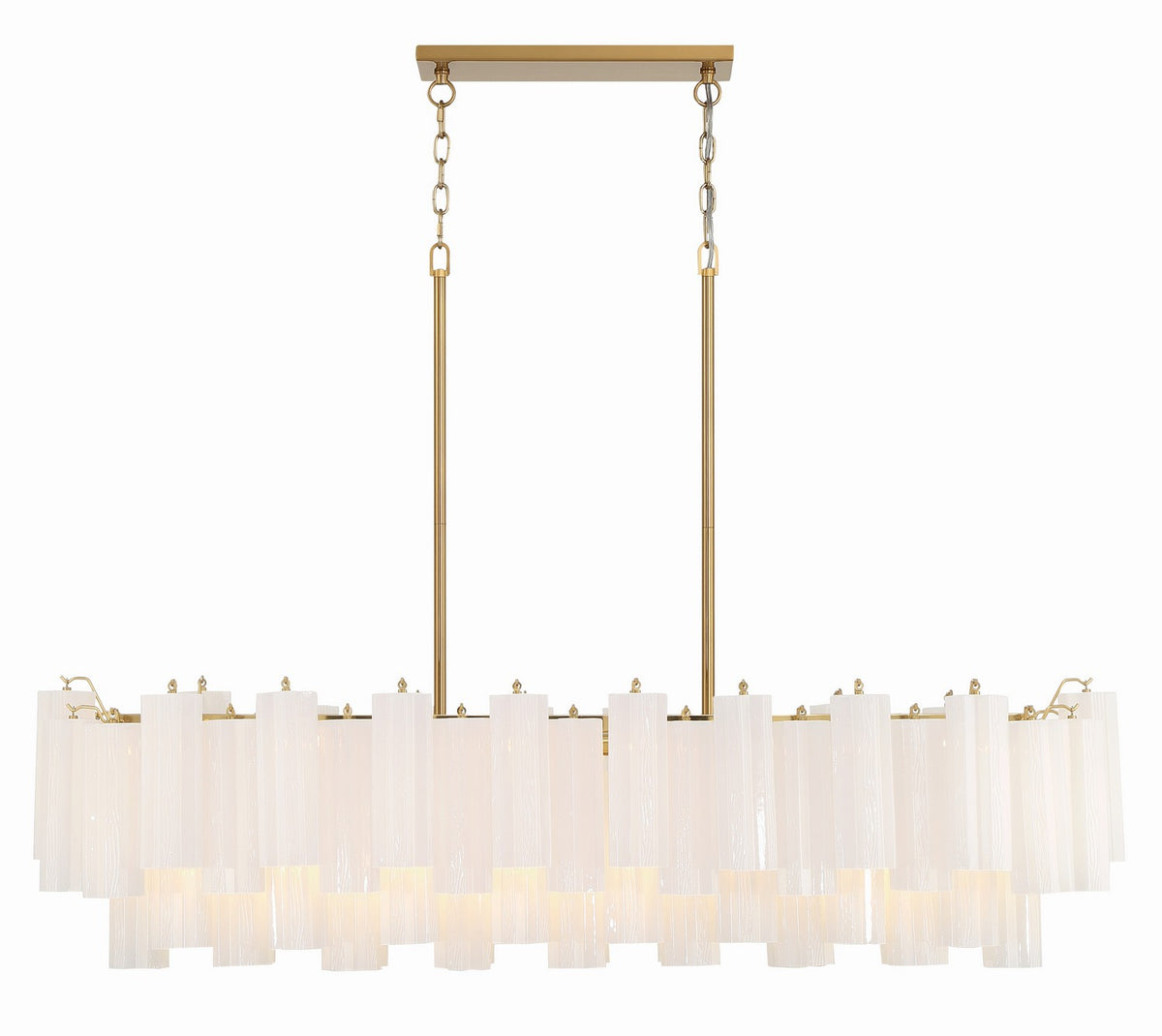 Addis 14 Light Chandelier in Aged Brass