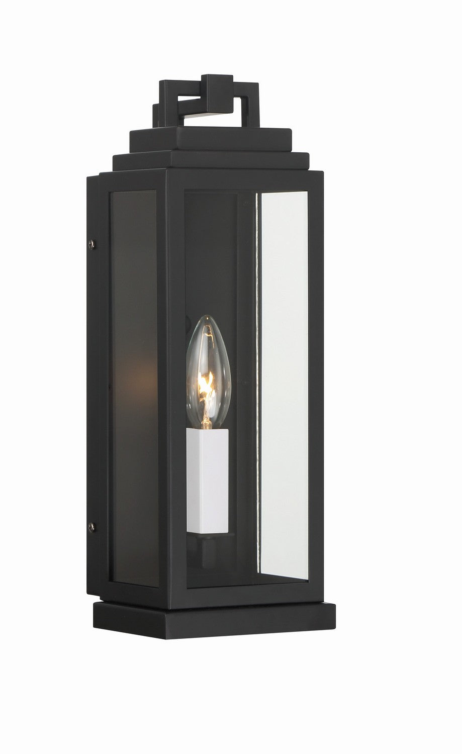 Aspen One Light Outdoor Wall Sconce in Matte Black