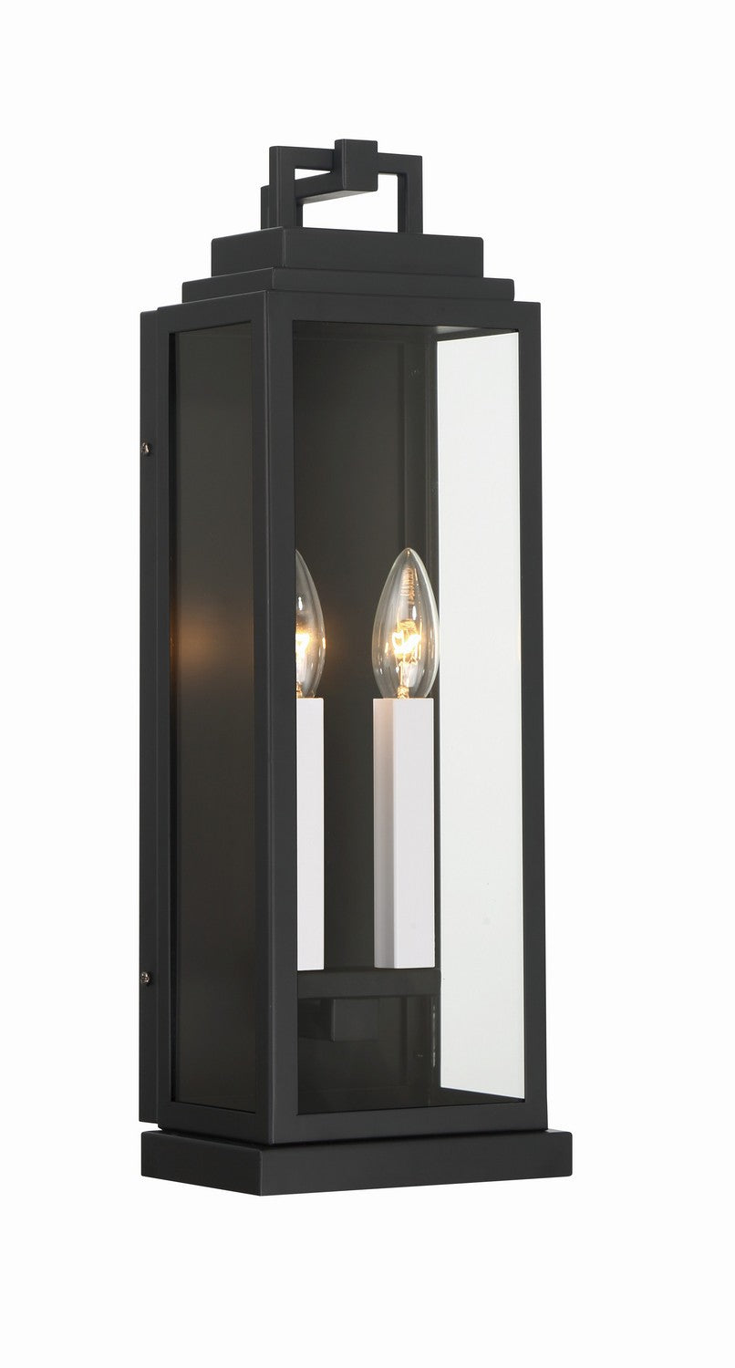 Aspen Two Light Outdoor Wall Sconce in Matte Black