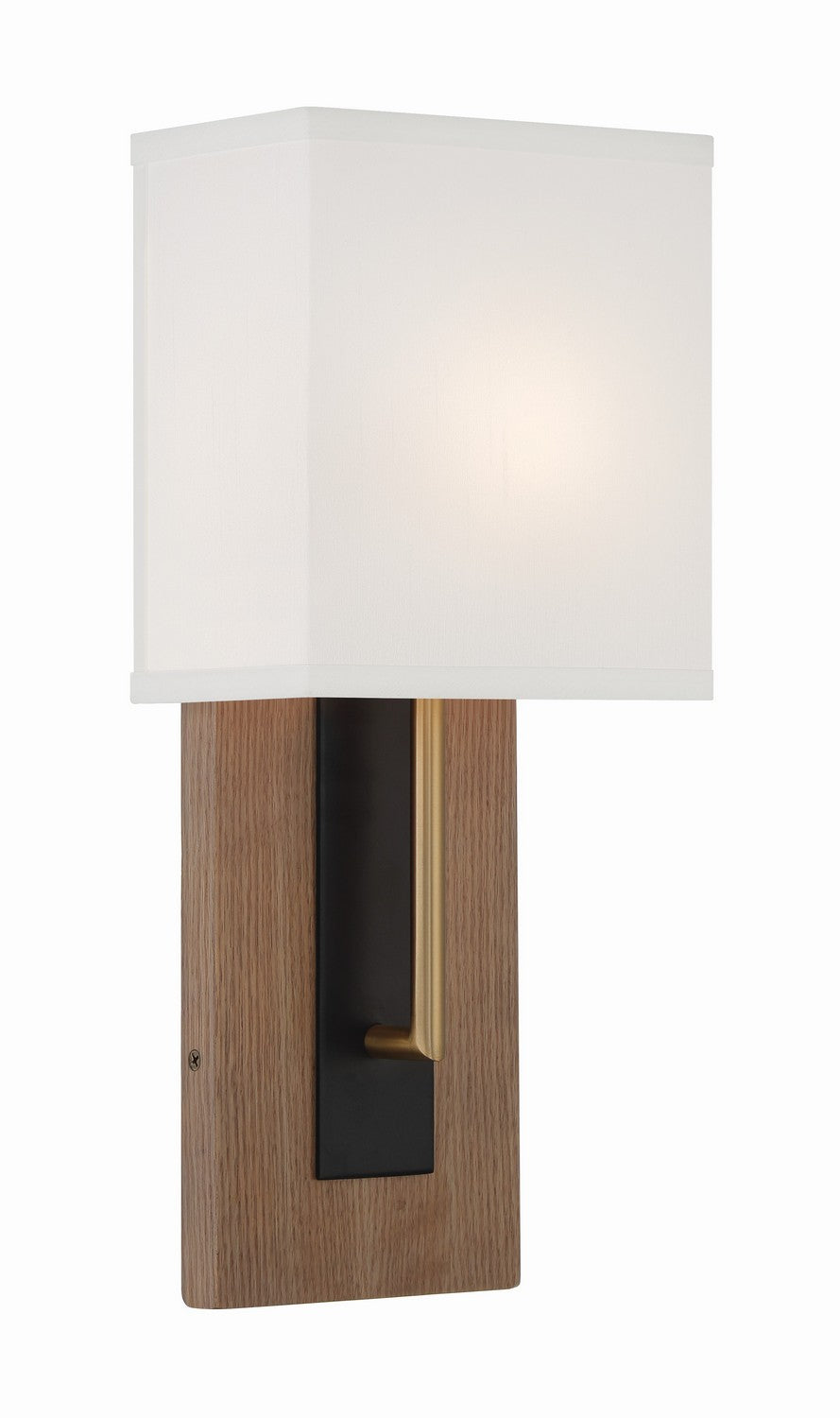 Brent One Light Wall Sconce in Matte Black + Vibrant Gold