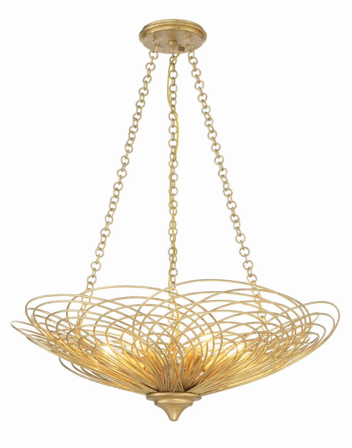 Doral Six Light Chandelier in Renaissance Gold