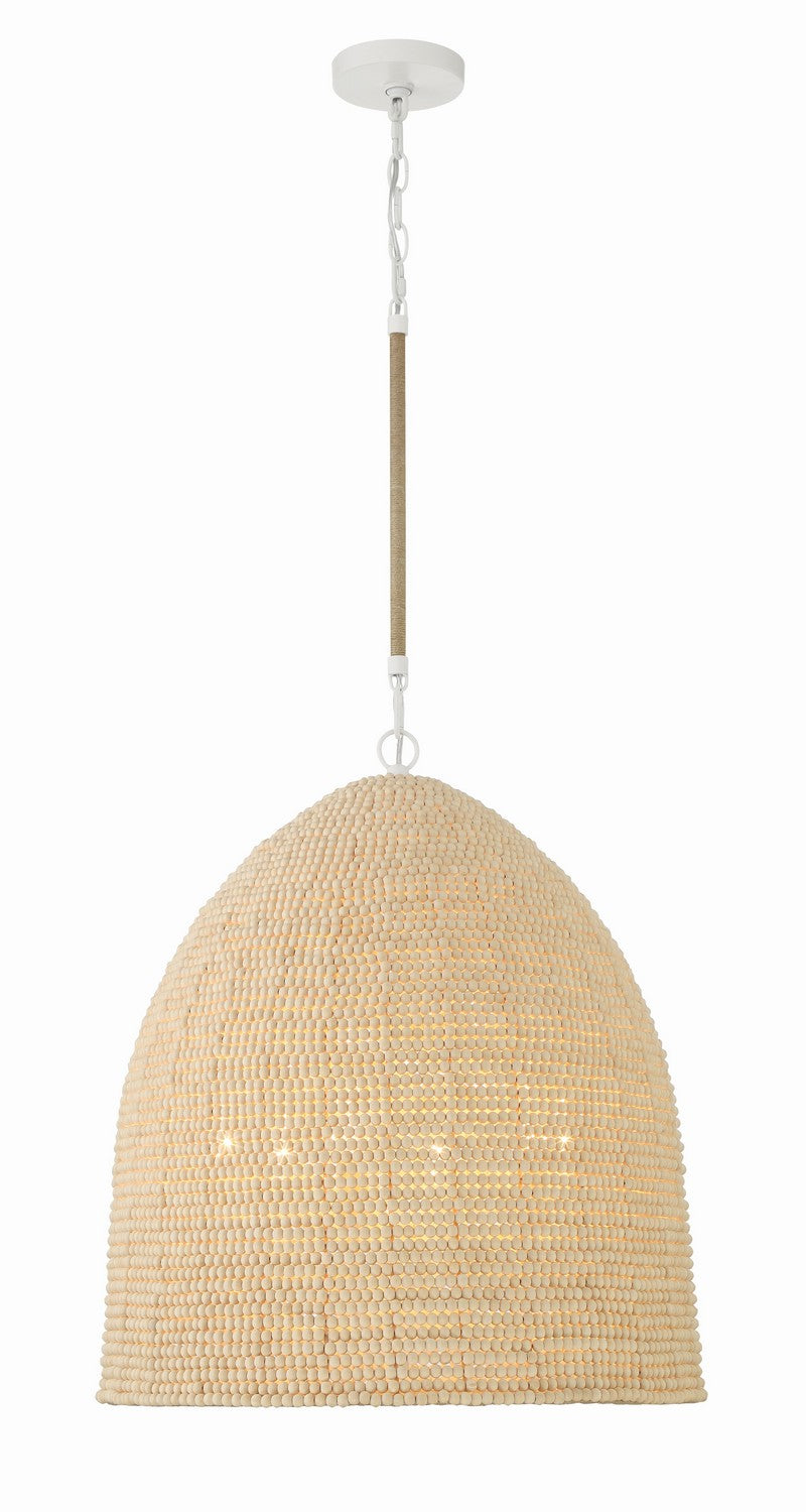 Jasper Six Light Chandelier in Matte White