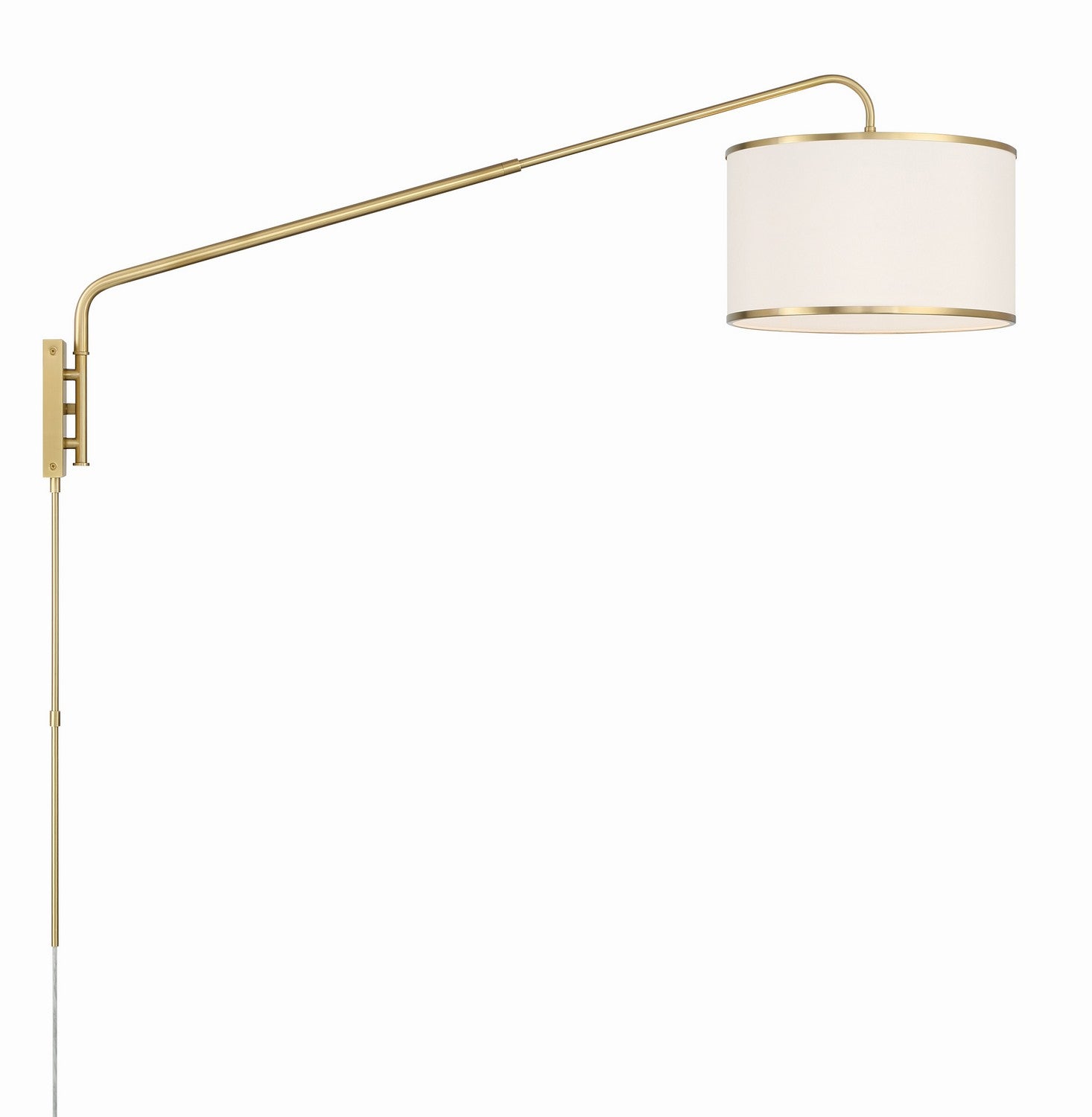 Mallory One Light Task Sconce in Soft Brass