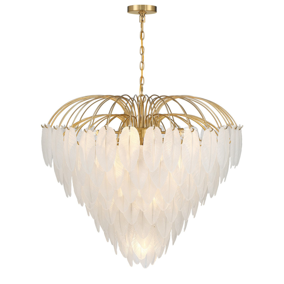 Boa 15 Light Chandelier in Warm Brass