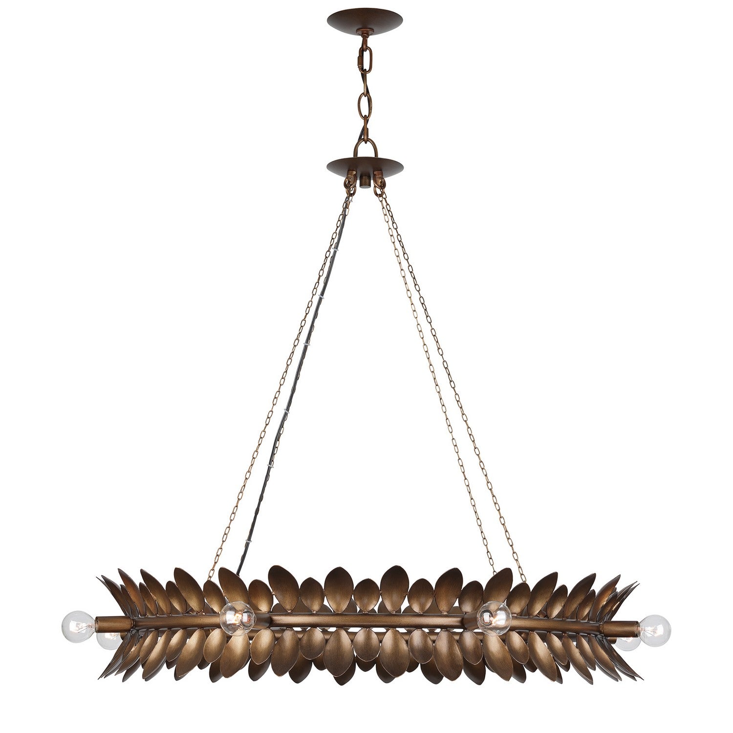 Heiress Eight Light Chandelier in Patinated Bronze