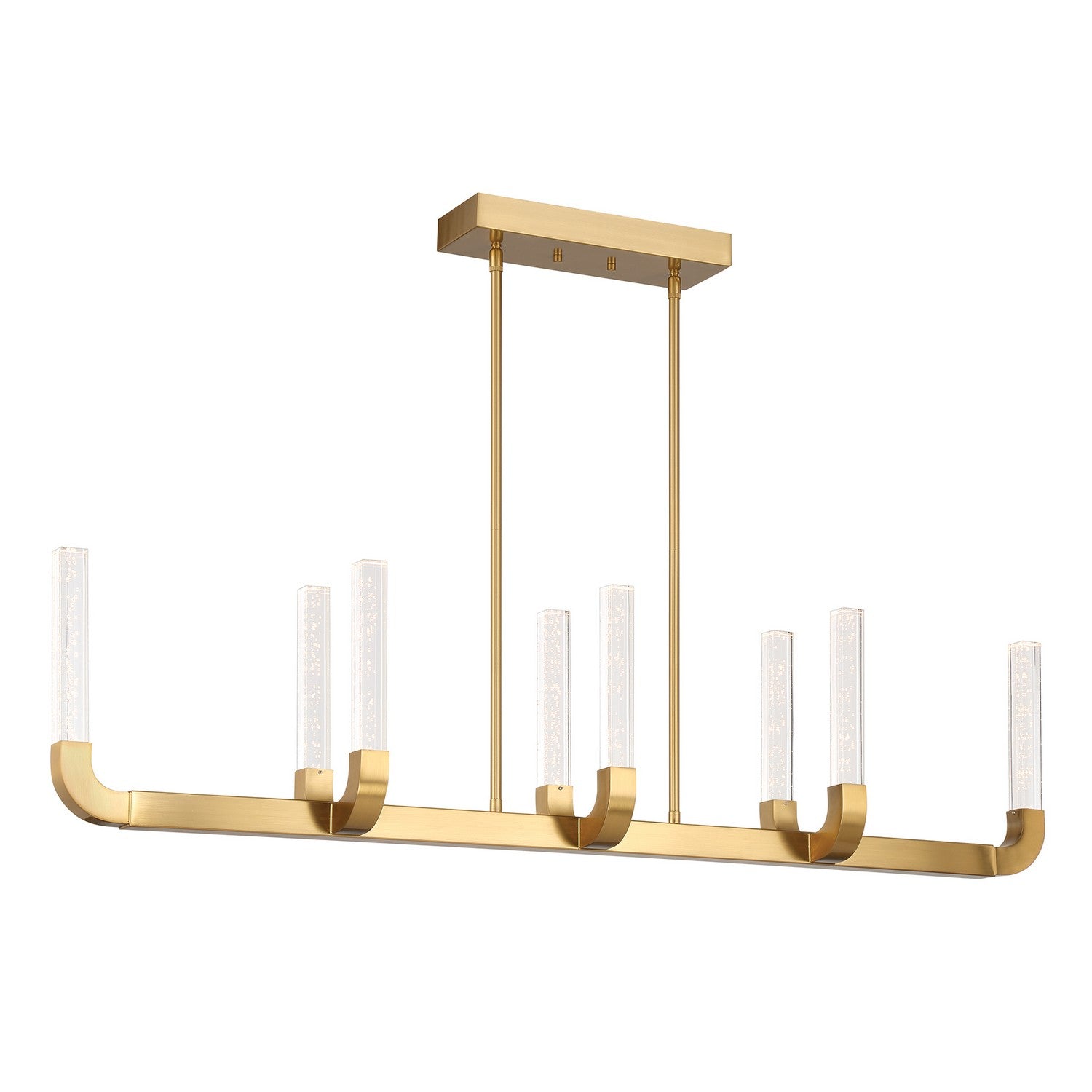 Del Mar LED Linear Chandelier in Warm Brass