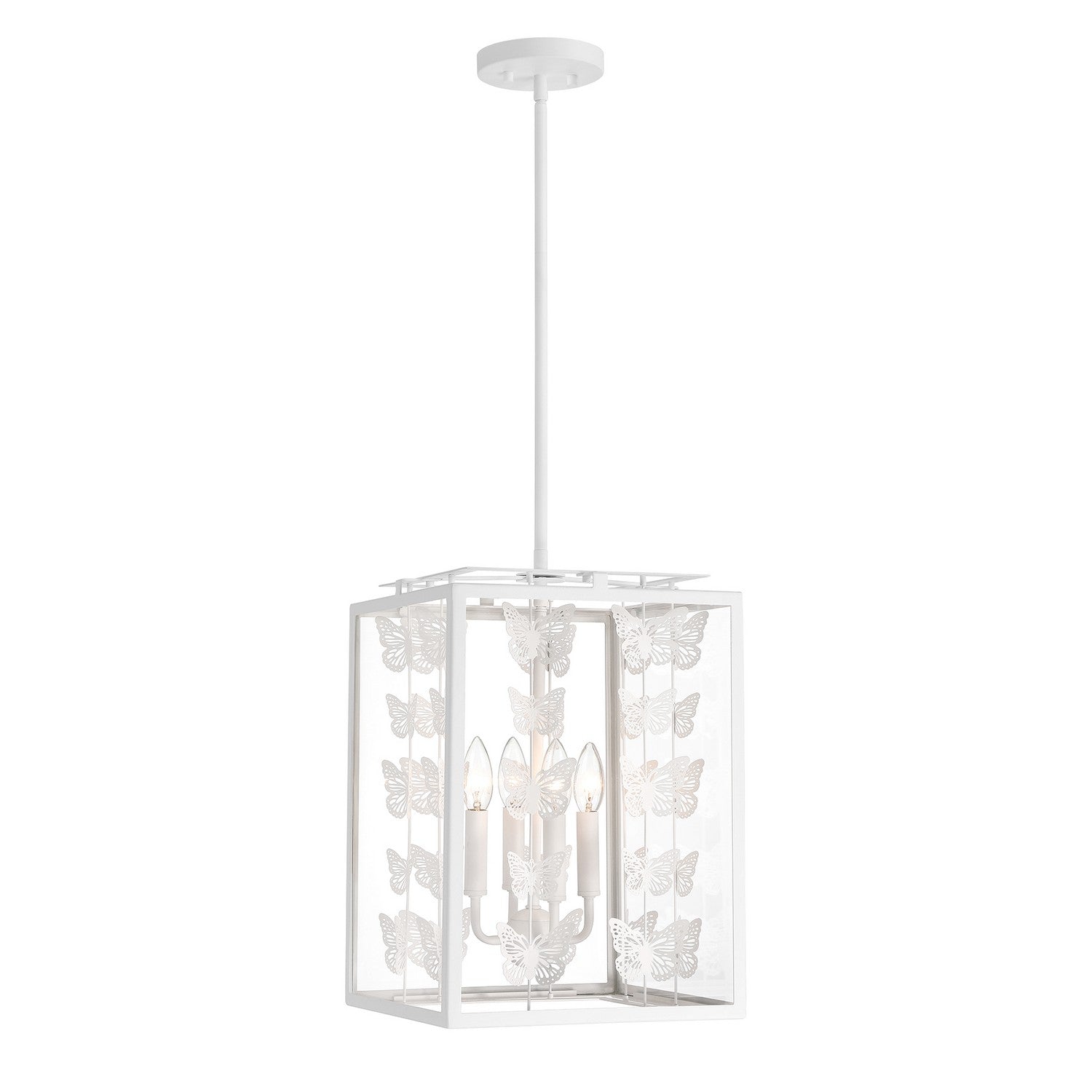Birch Four Light Pendant in Bisque White