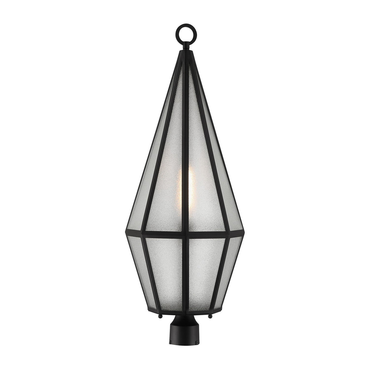 Peninsula One Light Outdoor Post Lantern in Matte Black