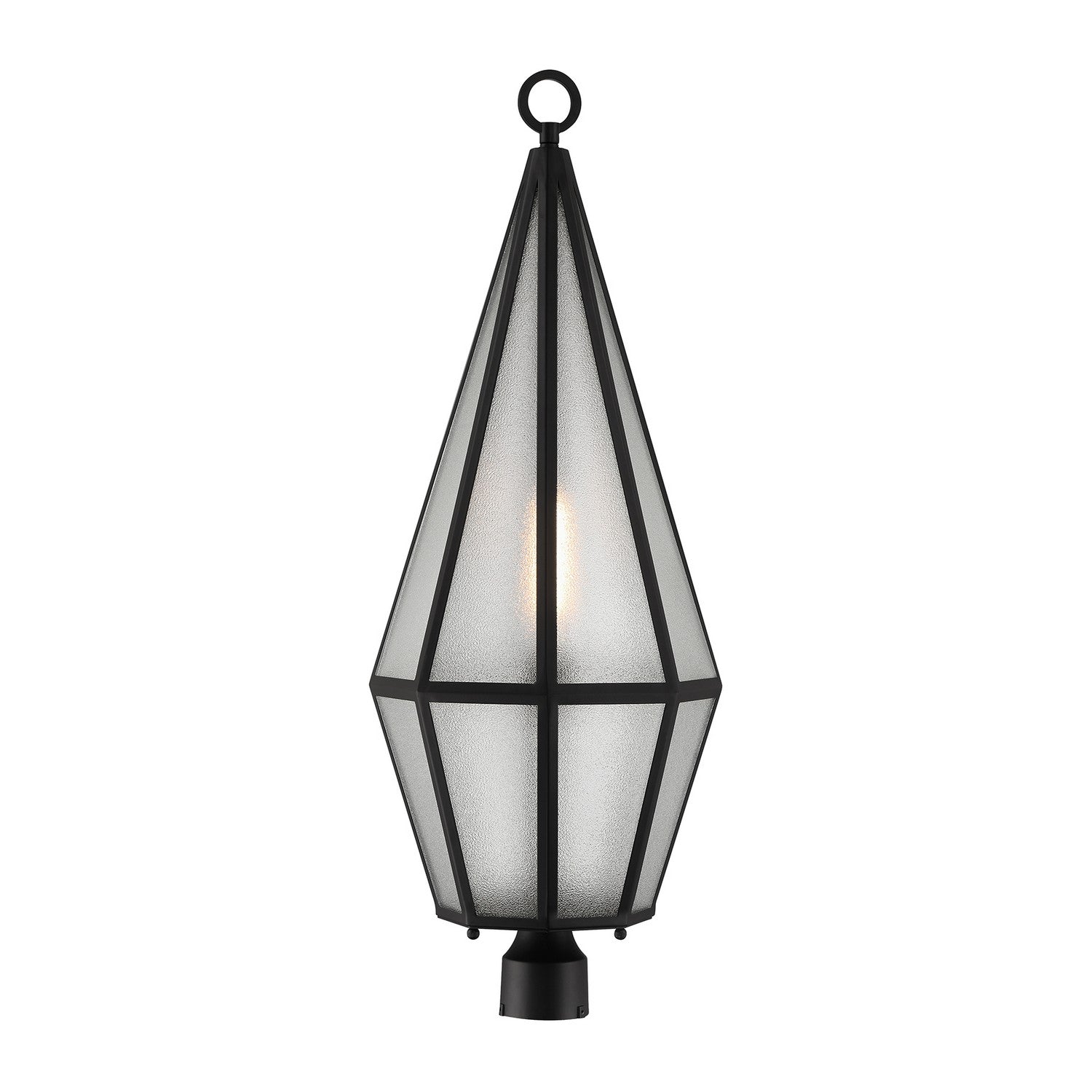 Peninsula One Light Outdoor Post Lantern in Matte Black