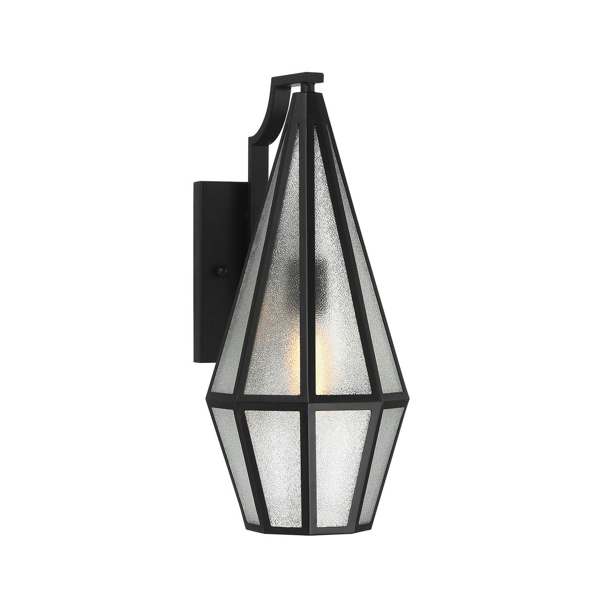 Peninsula One Light Outdoor Wall Lantern in Matte Black