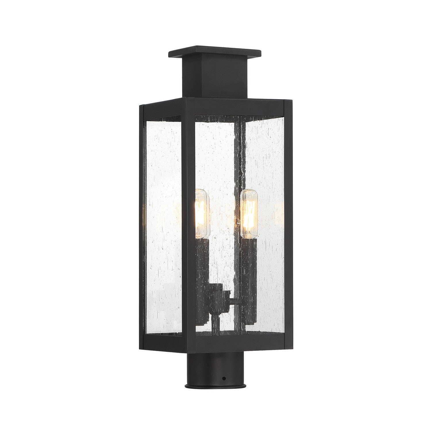 Ascott Three Light Outdoor Post Lantern in Matte Black