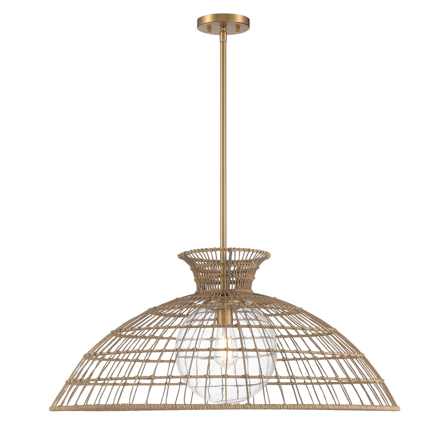 Lanai One Light Pendant in Warm Brass