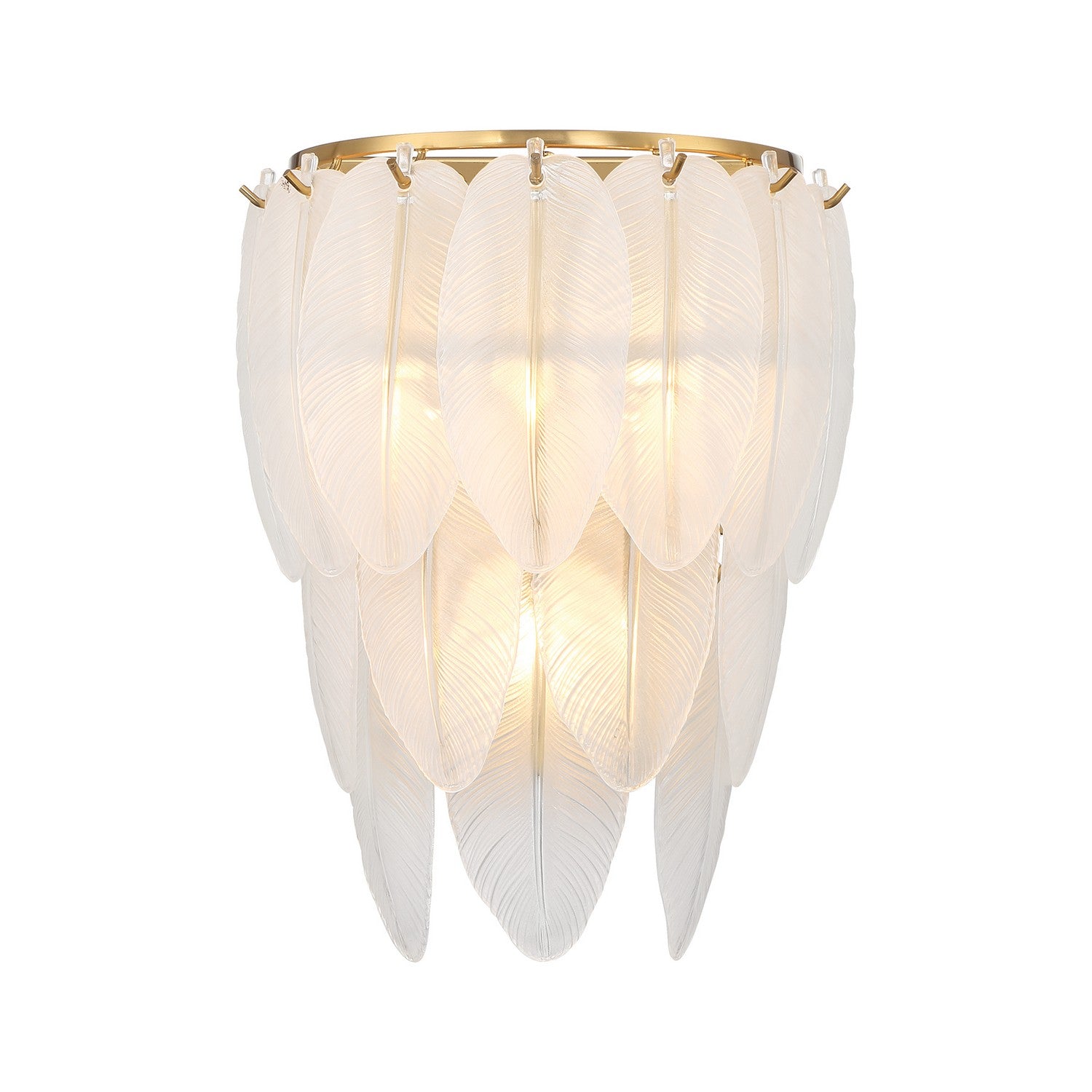 Boa Three Light Wall Sconce in Warm Brass