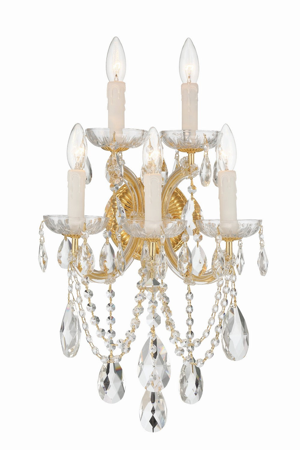 Maria Theresa Five Light Wall Sconce in Gold