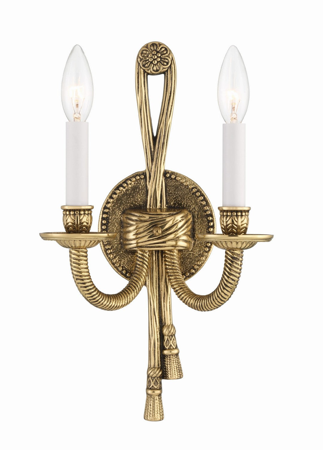 Lexsi Two Light Wall Sconce in Olde Brass