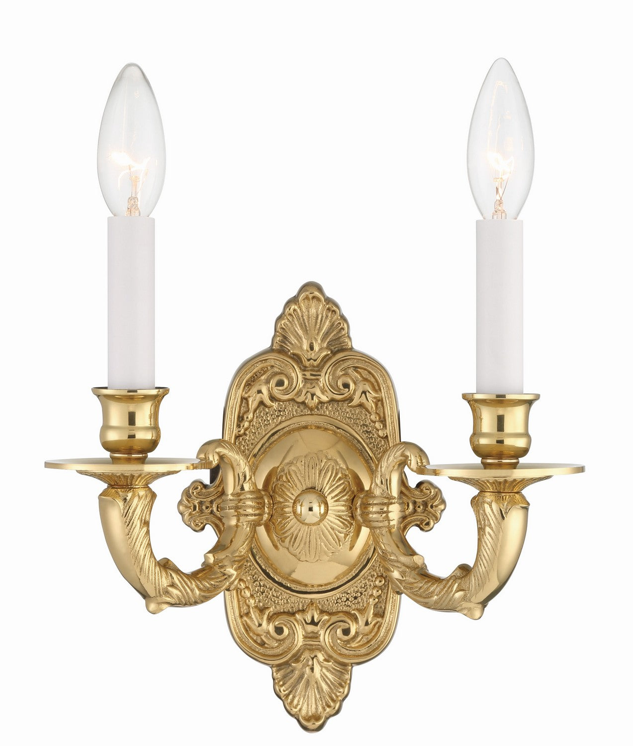 Marlowe Two Light Wall Sconce in Polished Brass