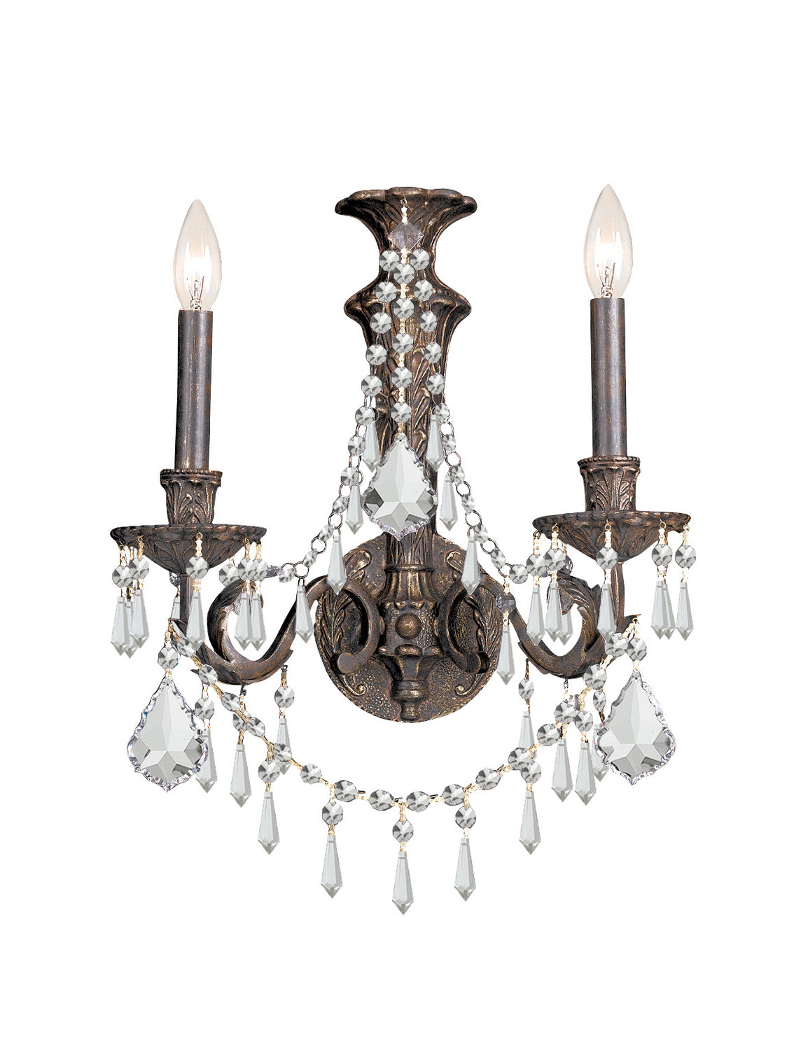 Vanderbilt Two Light Wall Sconce in English Bronze