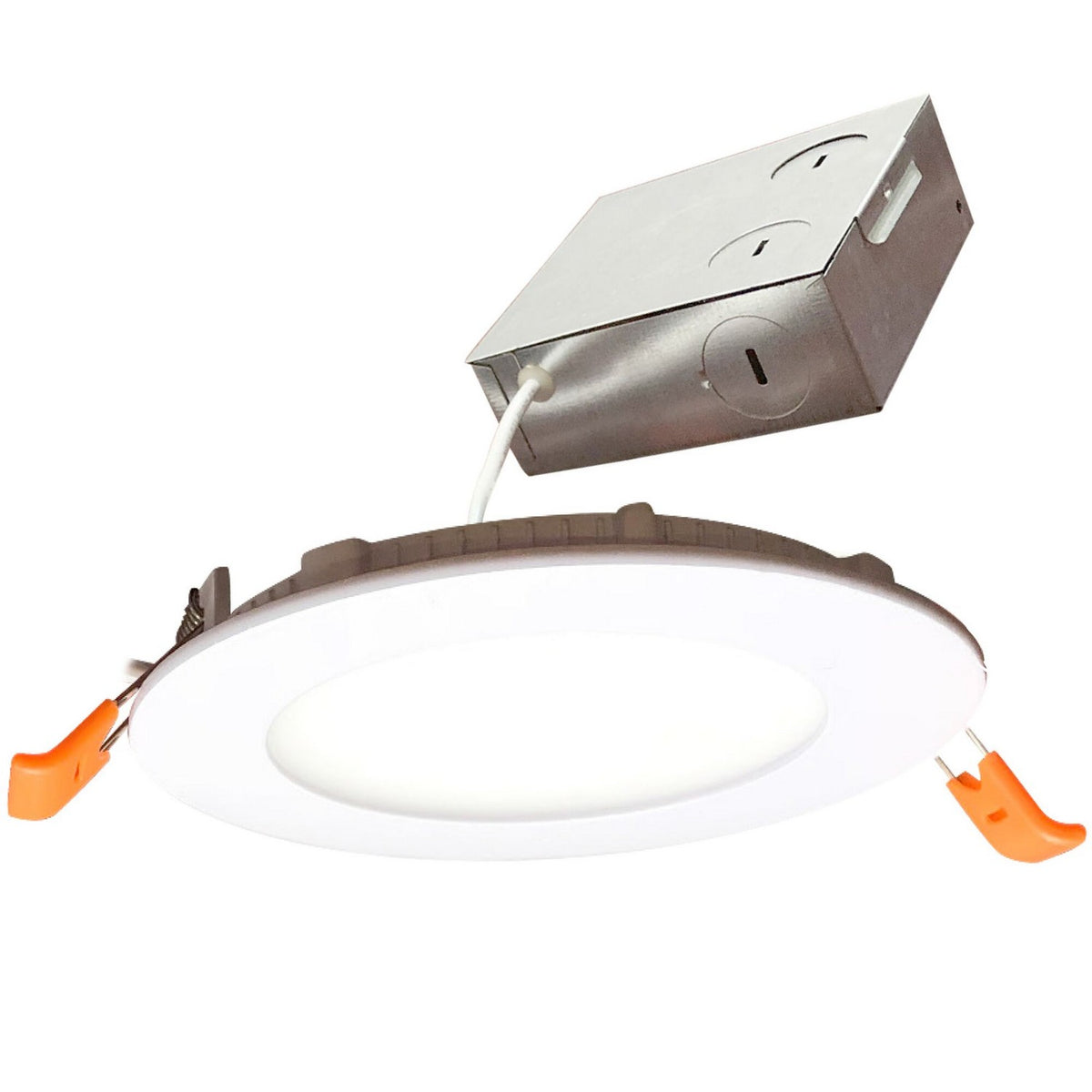 Recessed Downlight in White Round - Smooth Trim - Ultra Slim