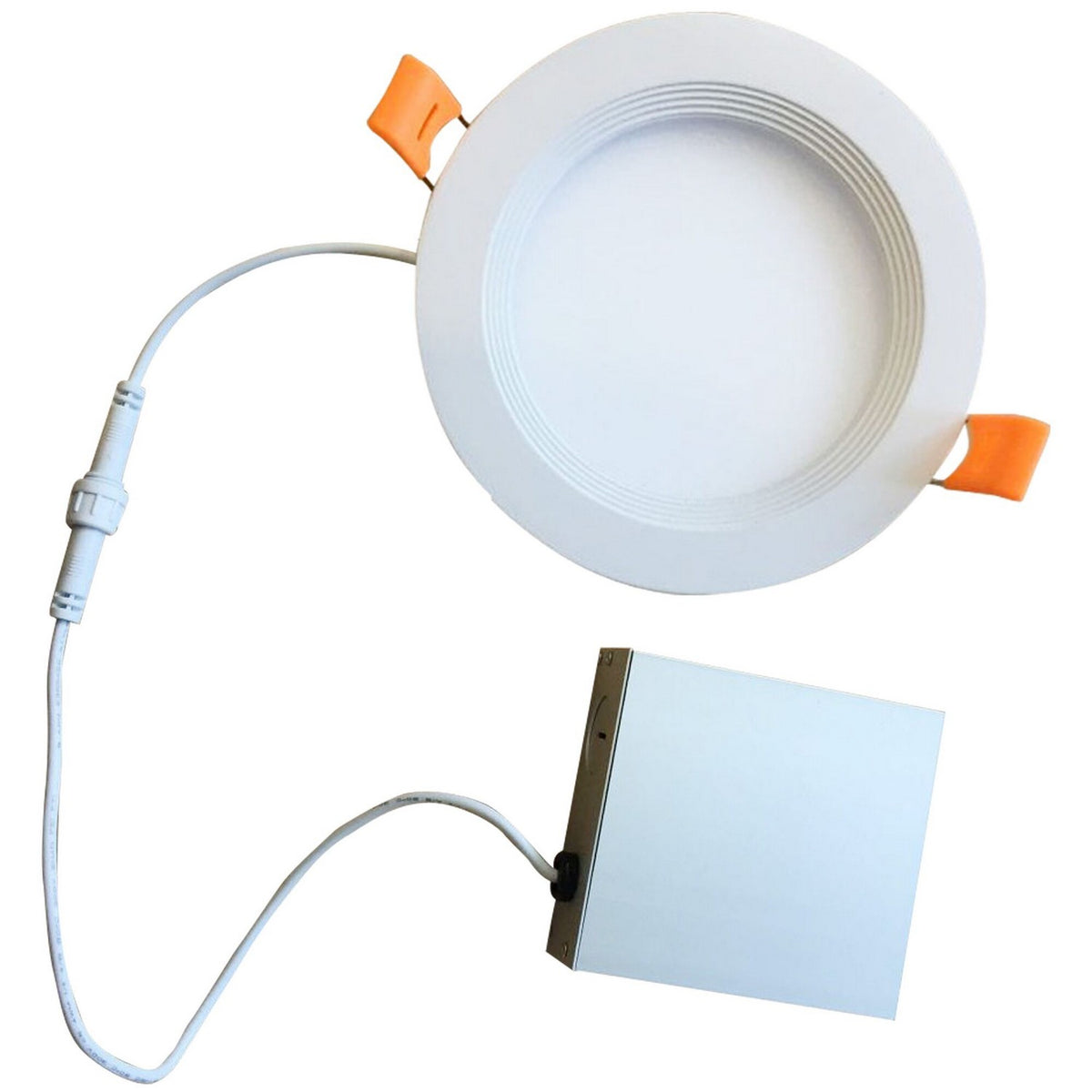 Recessed Downlight in White Round - Baffled Trim - Ultra Slim