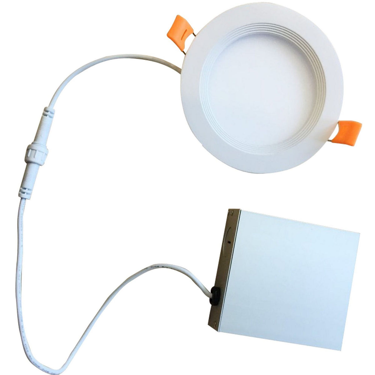 Recessed Downlight in White Round - Baffled Trim - Ultra Slim