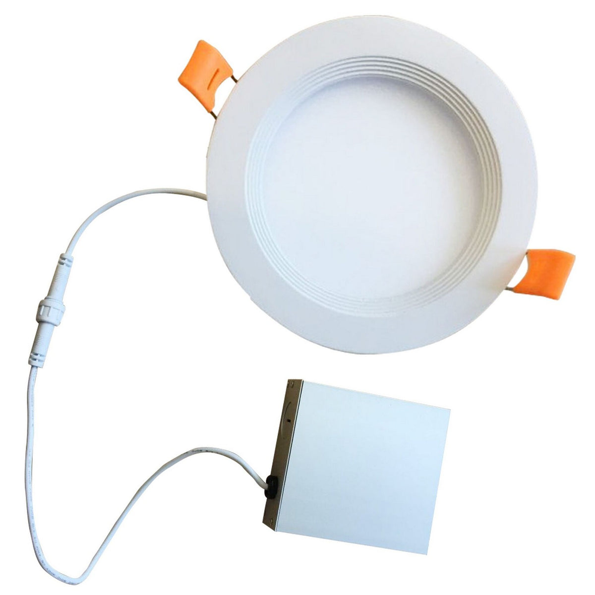 Recessed Downlight in White Round - Baffled Trim - Ultra Slim