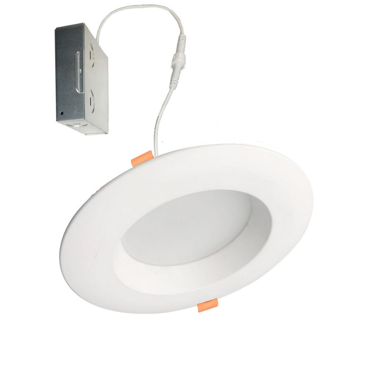 Recessed Downlight in White Round - Smooth Trim - Regressed