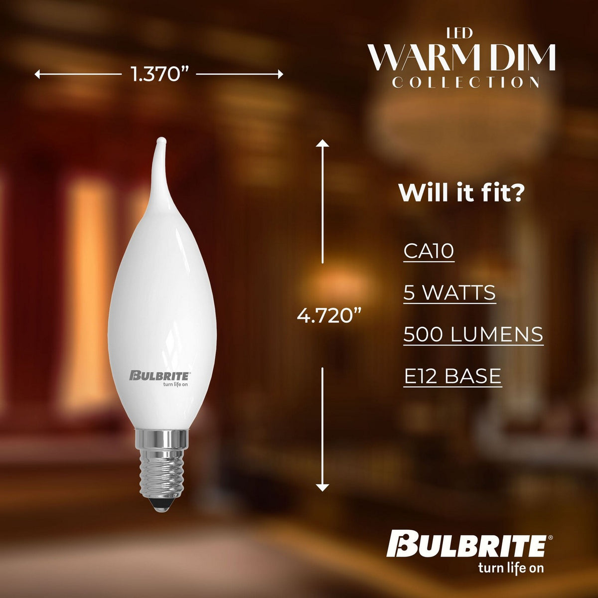Warm Dim Light Bulb in Milky