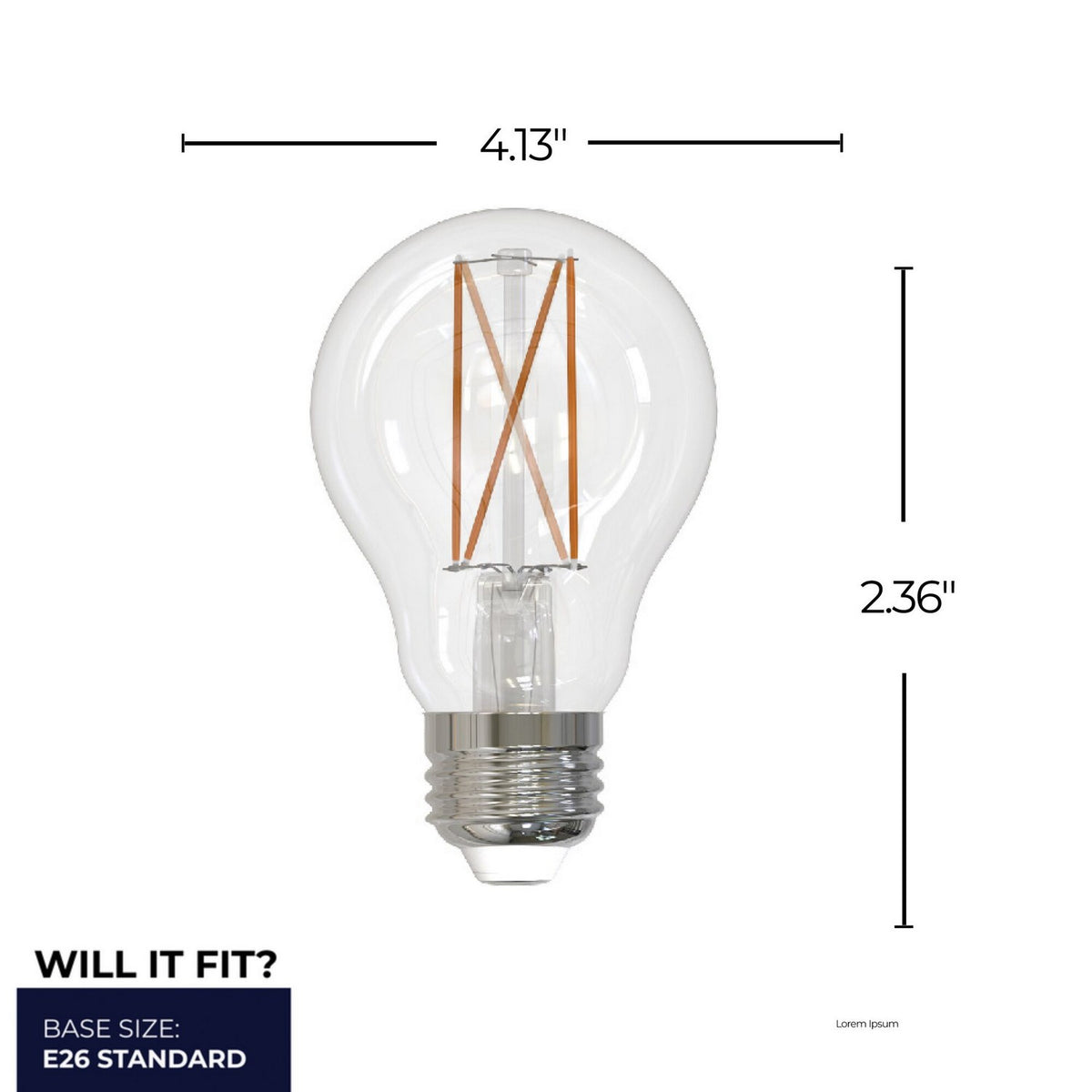 7 Light Bulb in Clear
