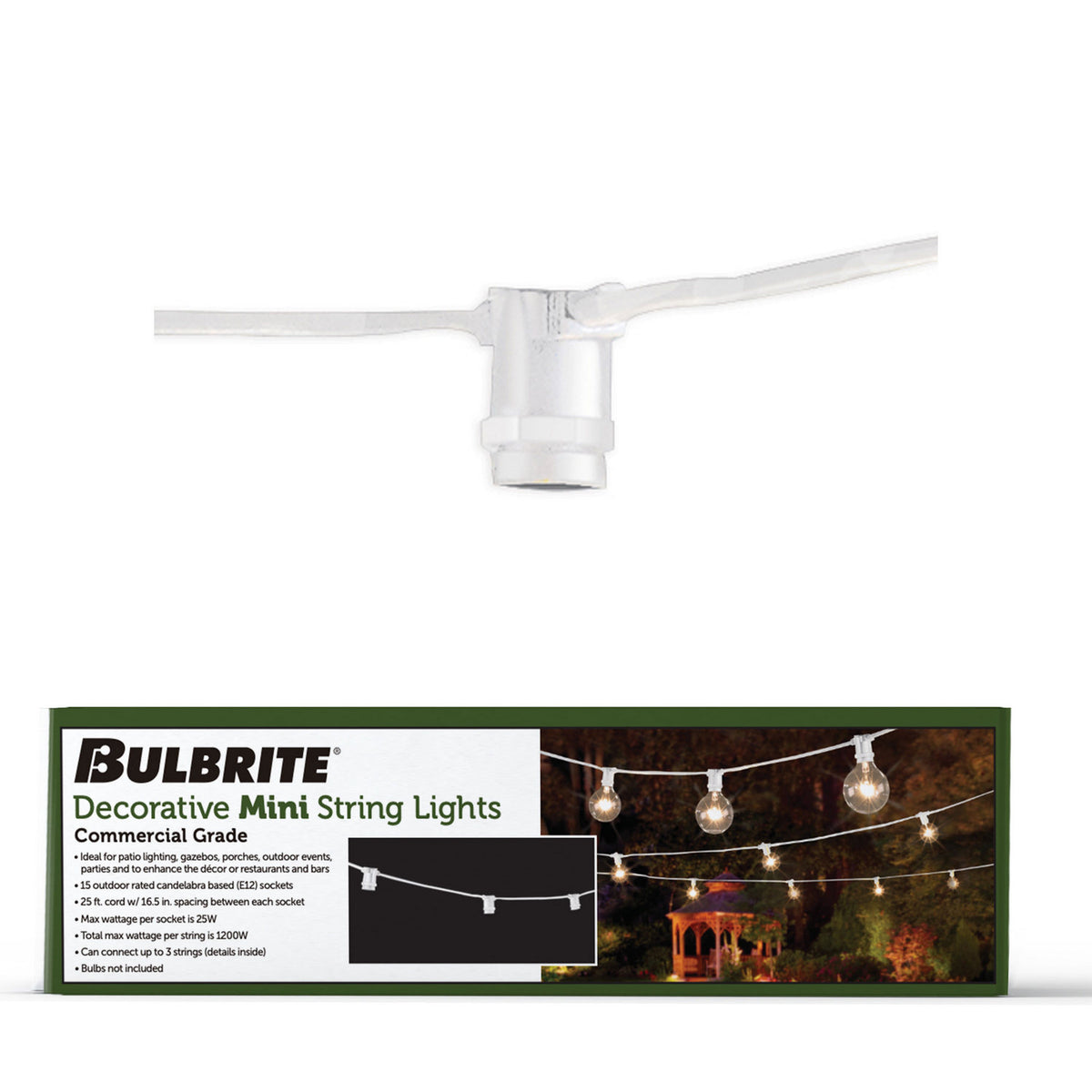 String Light in String Light - White - Bulbs Not Included