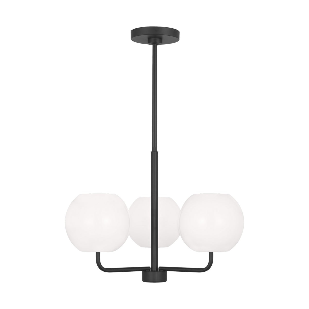 Rory Three Light Chandelier in Midnight Black
