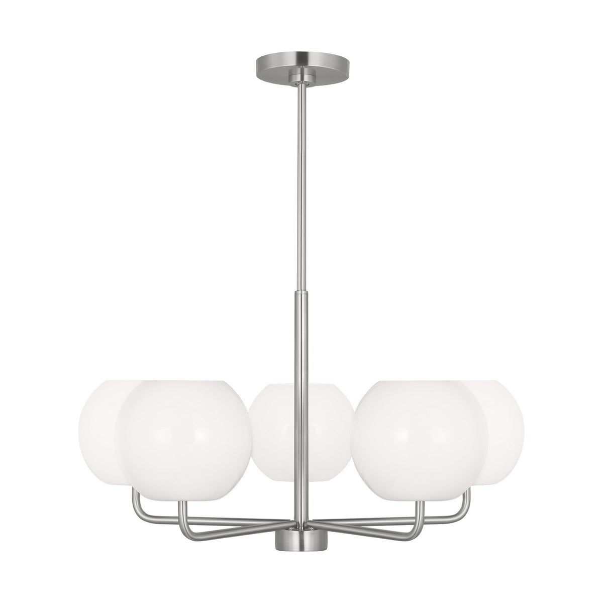 Rory Five Light Chandelier in Brushed Steel