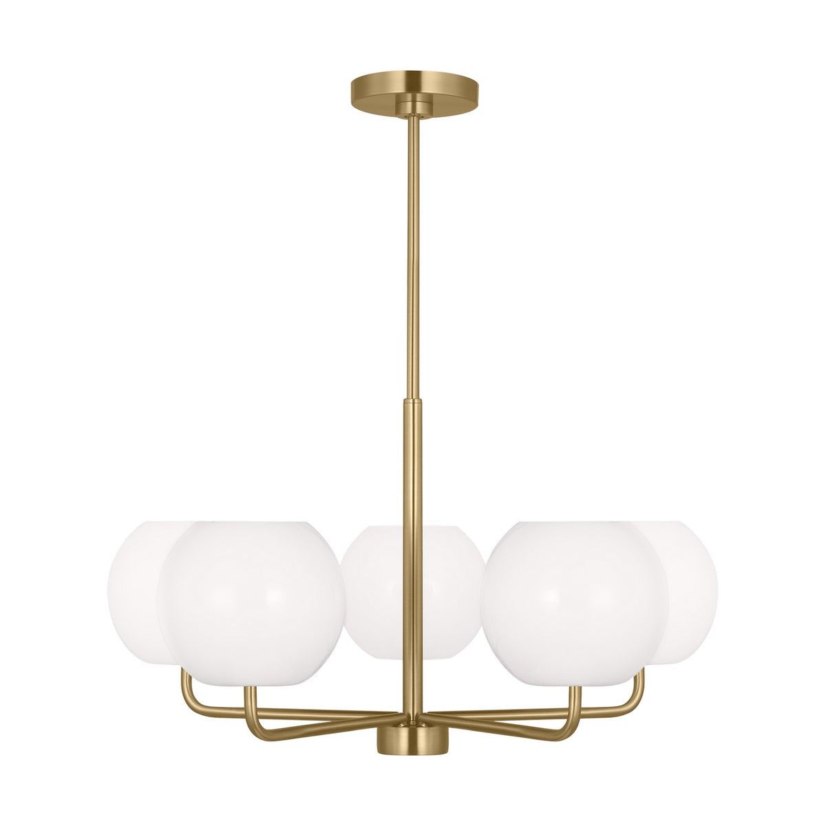 Rory Five Light Chandelier in Satin Brass