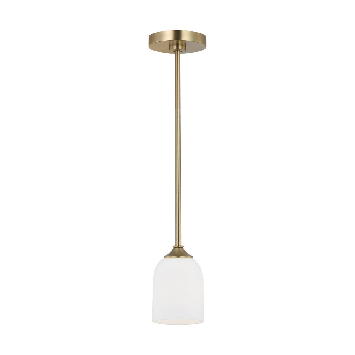 Emile One Light Mini Pendant in Satin Brass
