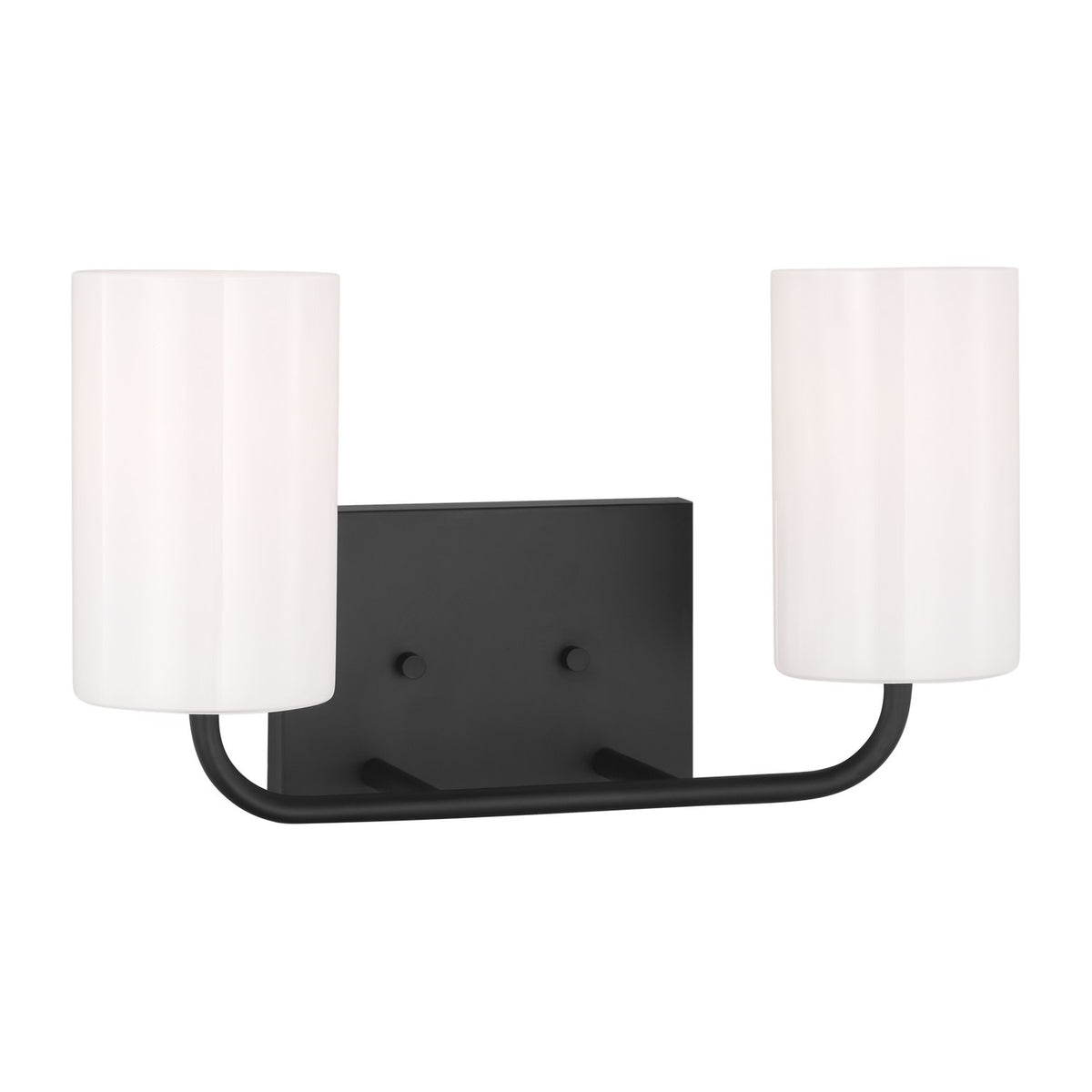 Rhett Two Light Vanity in Midnight Black