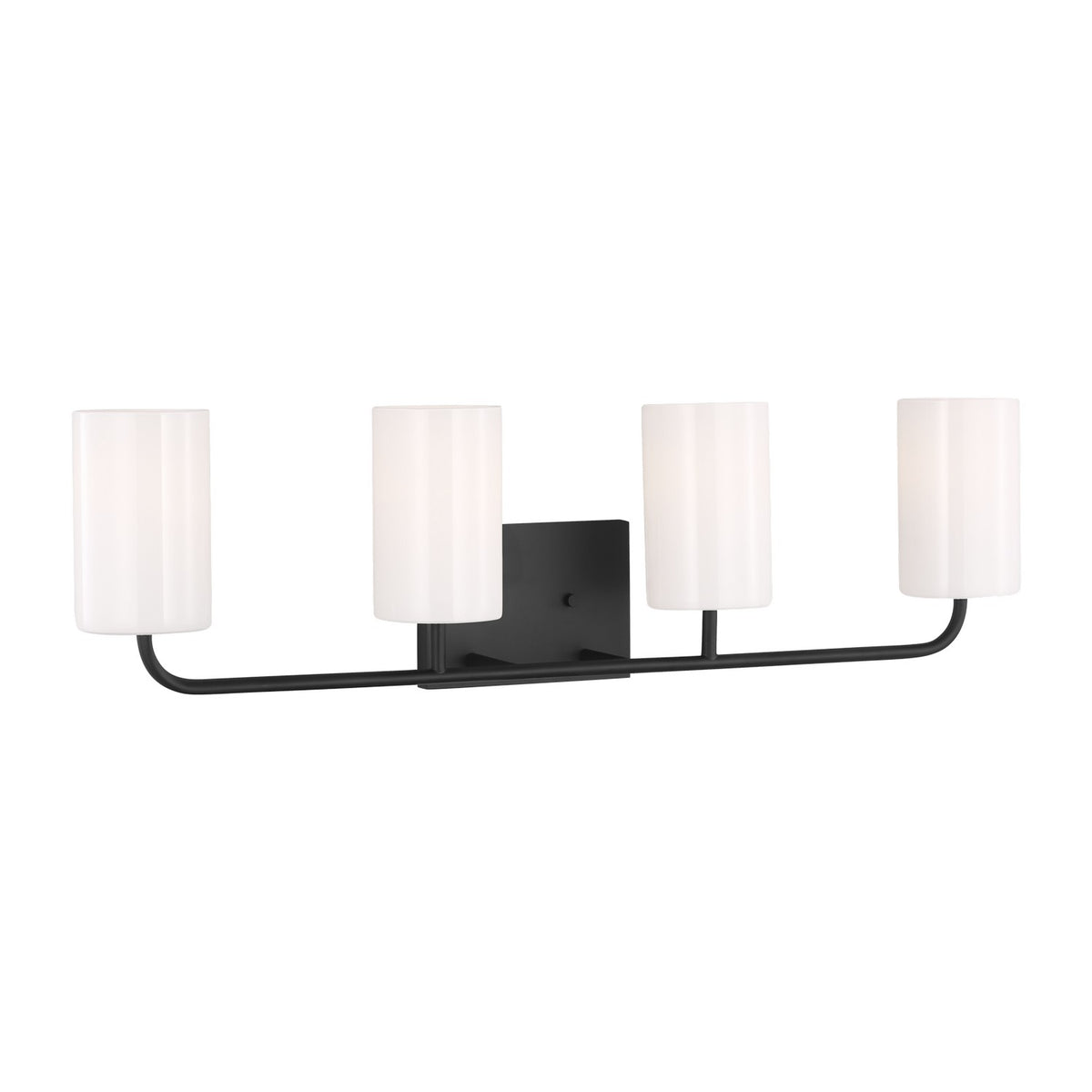 Rhett Four Light Vanity in Midnight Black