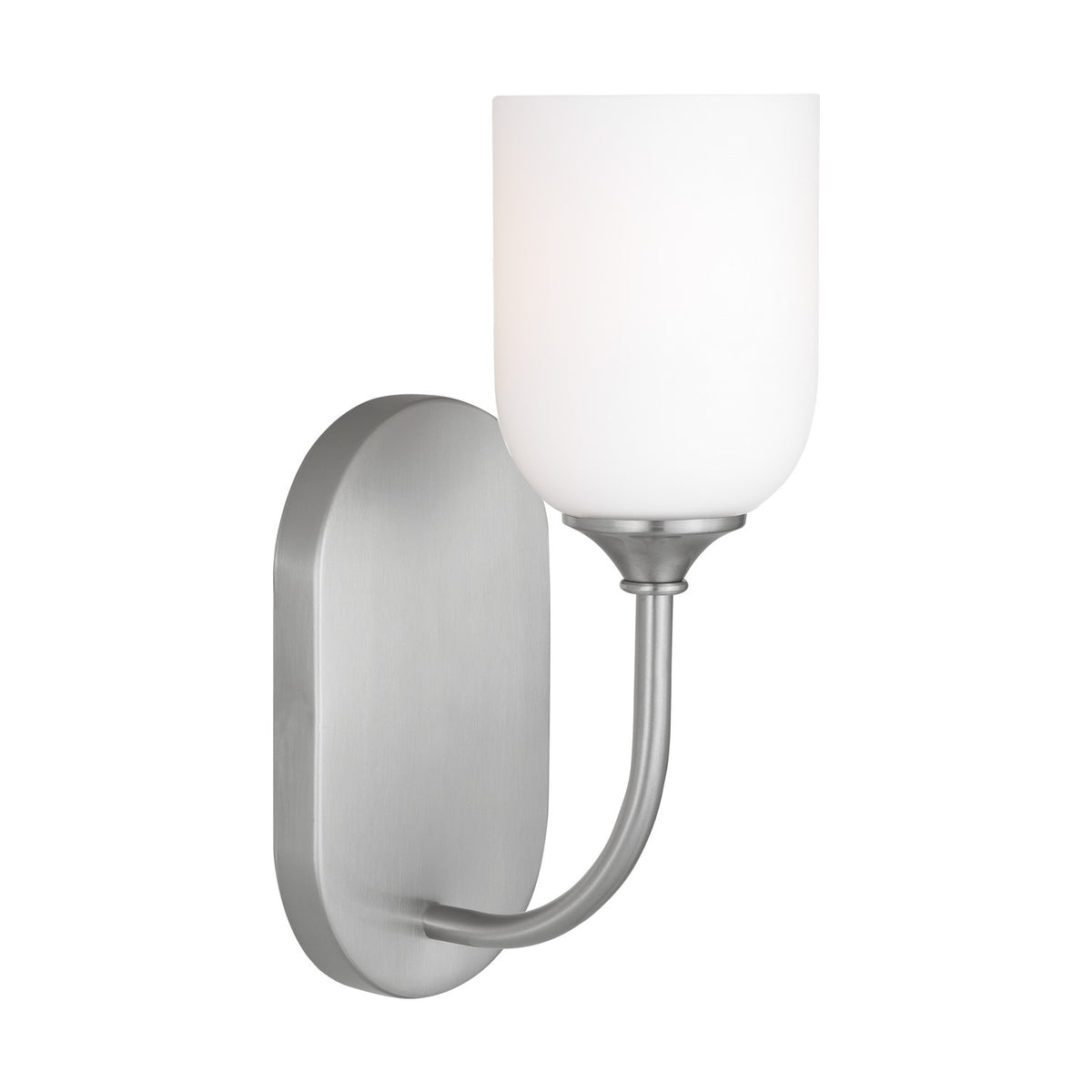 Emile One Light Vanity in Brushed Steel