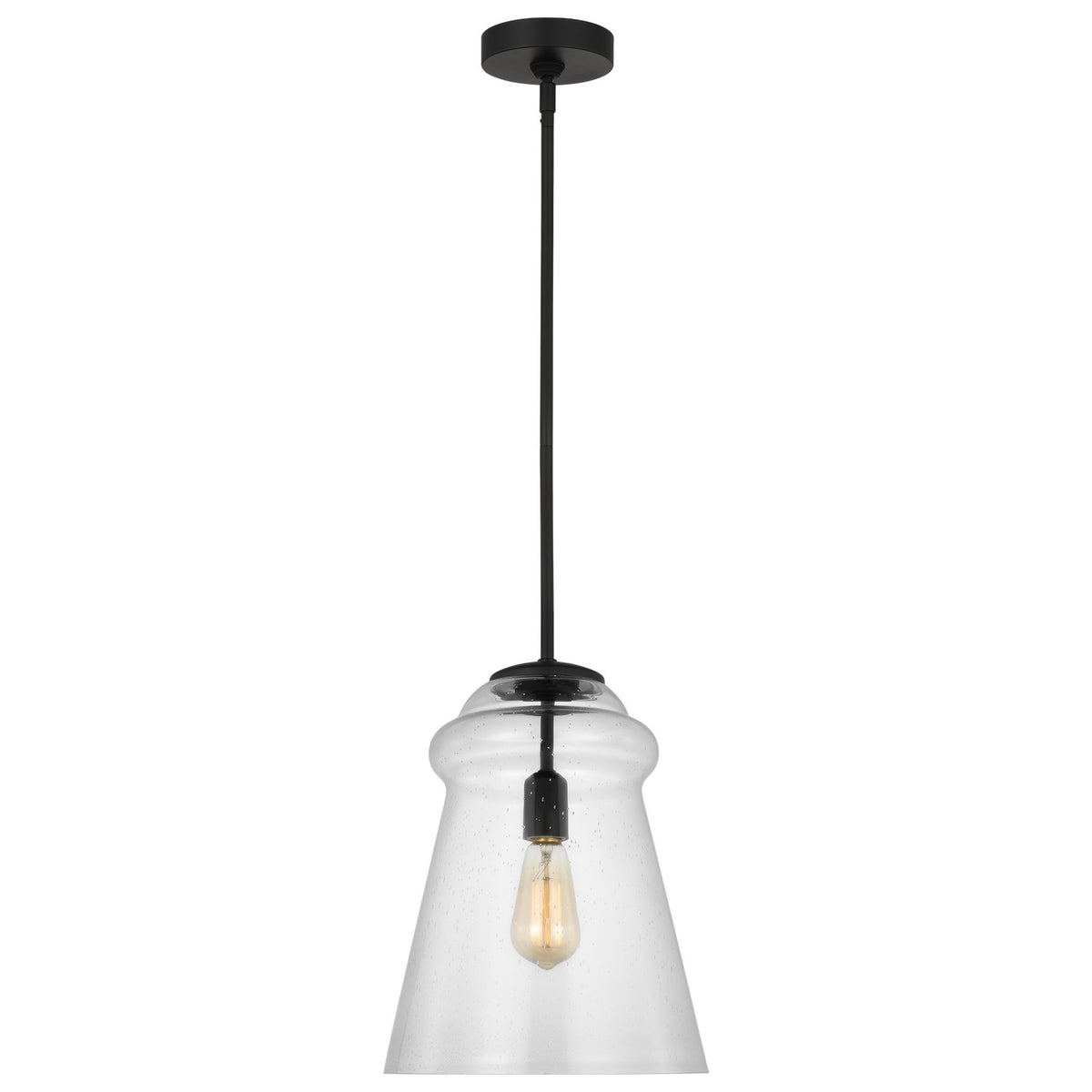 Loras One Light Pendant in Midnight Black