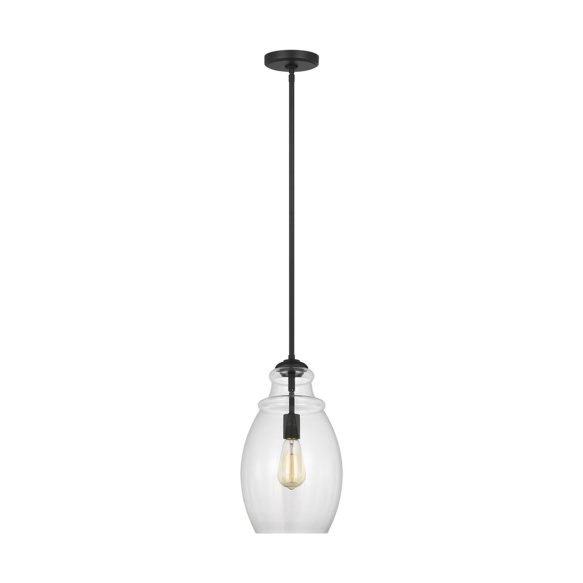 Marino One Light Pendant in Midnight Black