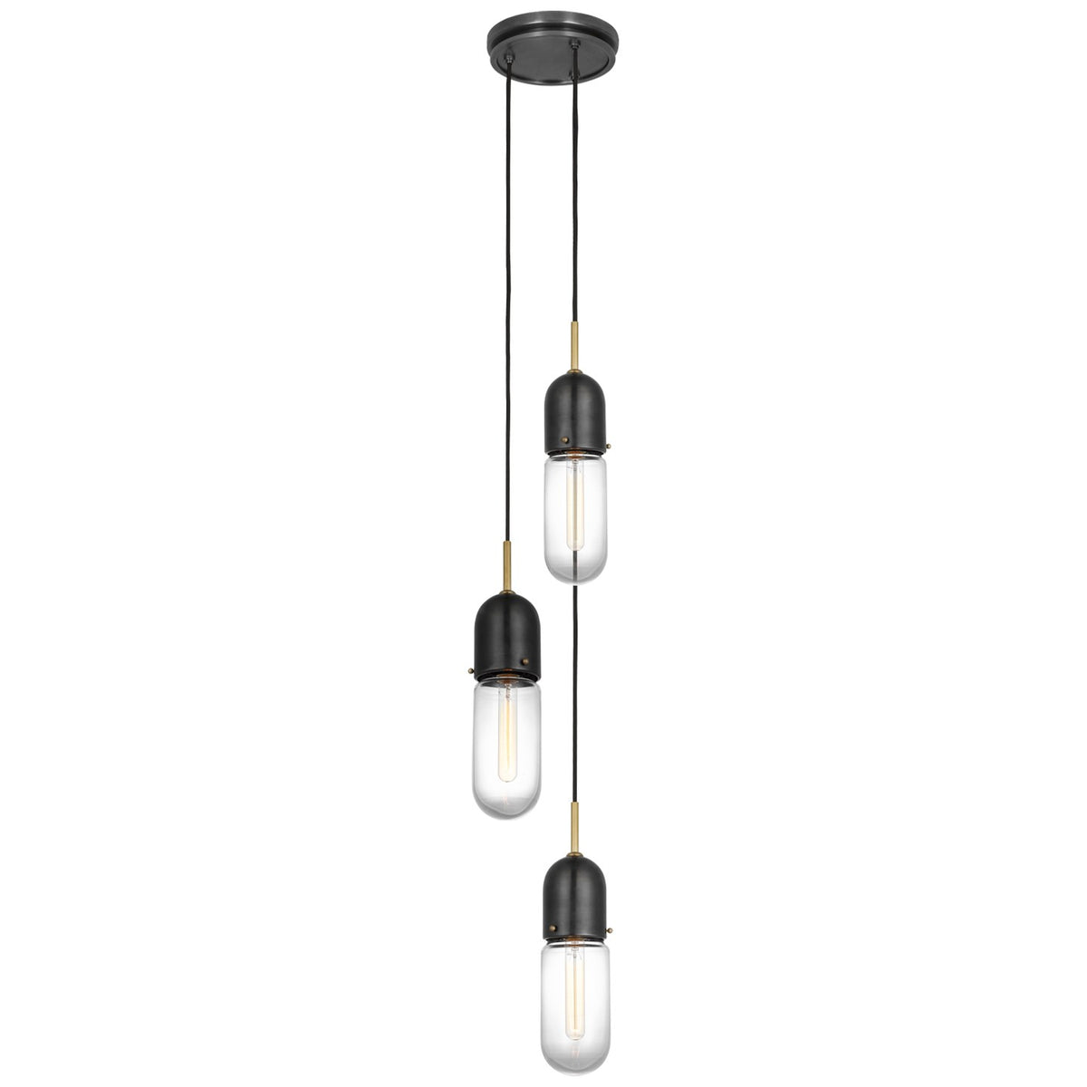 Junio LED Pendant in Bronze and Brass