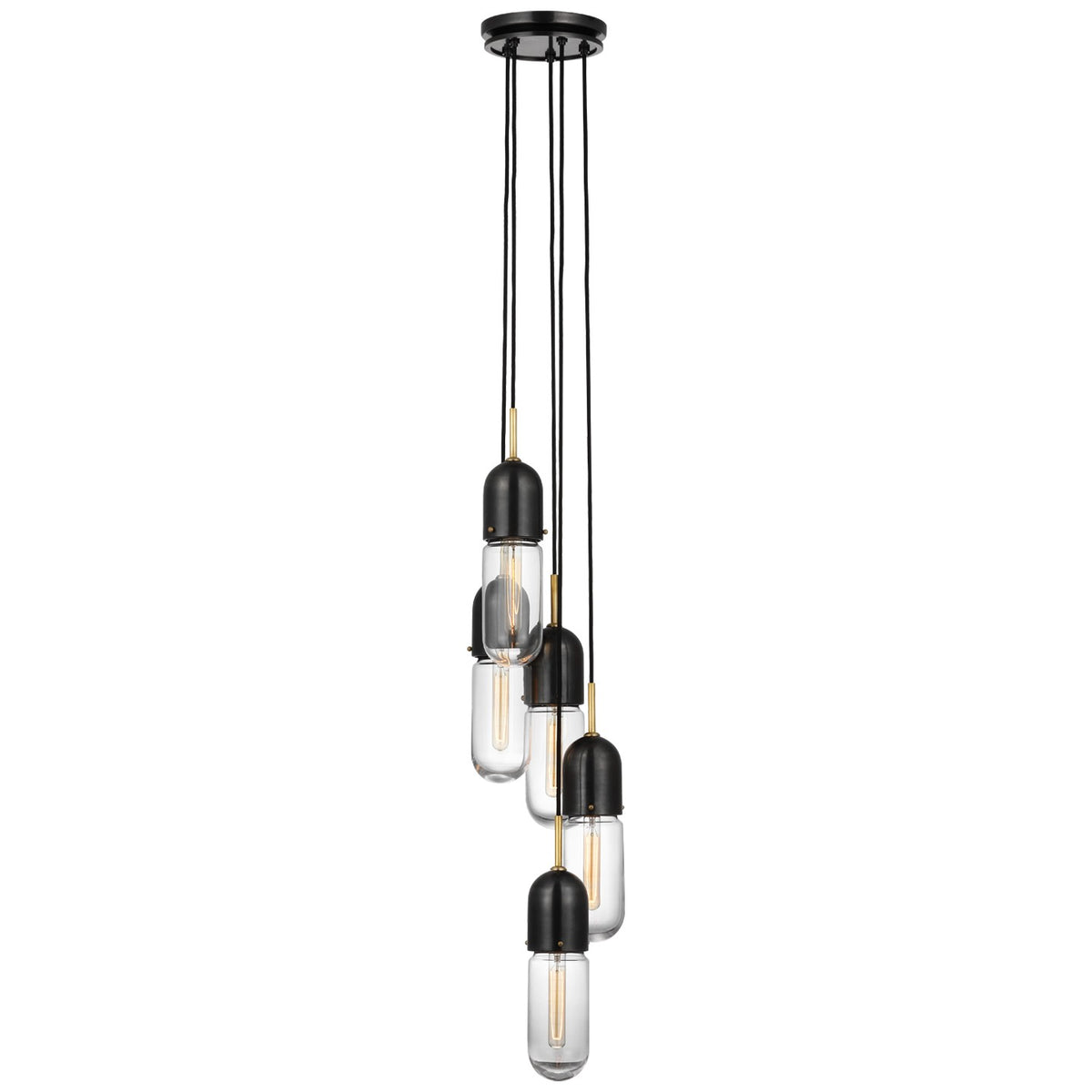 Junio LED Pendant in Bronze and Brass