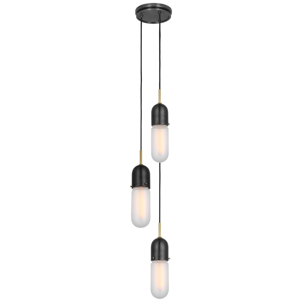 Junio LED Pendant in Bronze and Brass