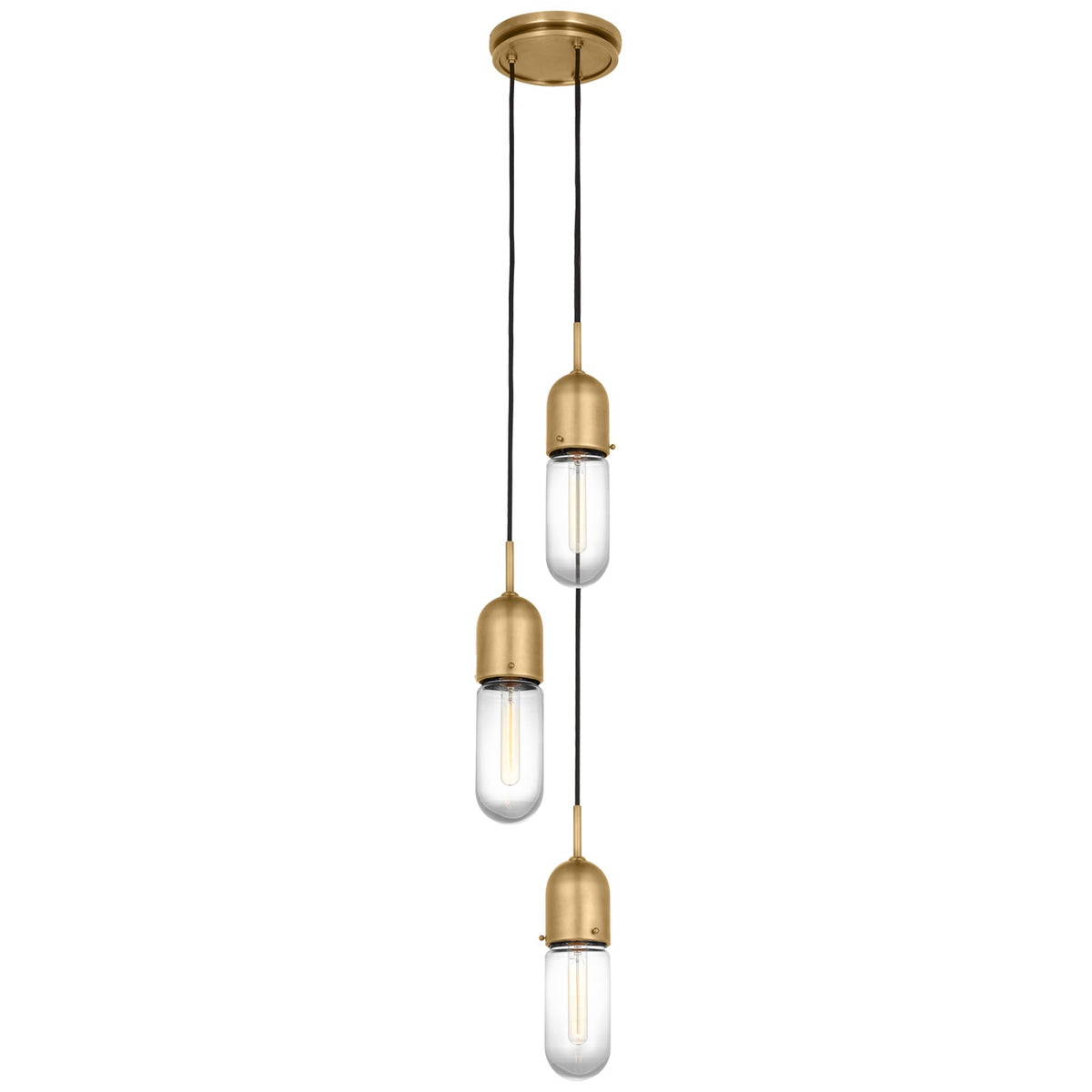 Junio LED Pendant in Hand-Rubbed Antique Brass