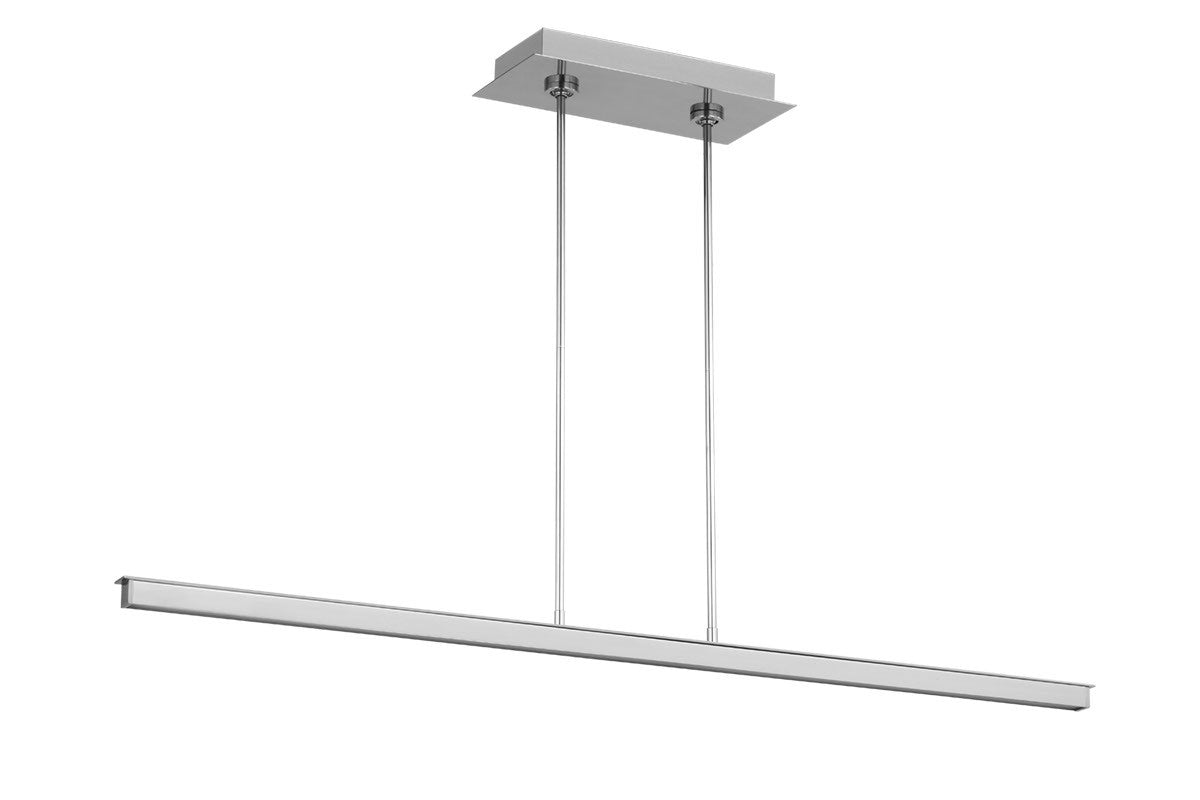 Stagger LED Linear Suspension in Polished Stainless Steel