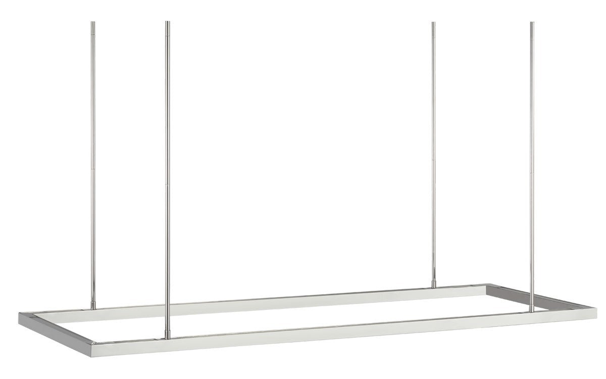 Stagger LED Linear Suspension in Polished Stainless Steel