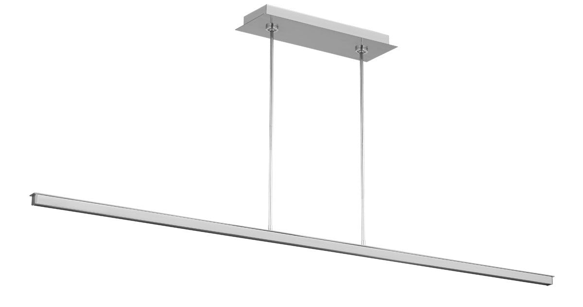 Stagger LED Linear Suspension in Polished Stainless Steel