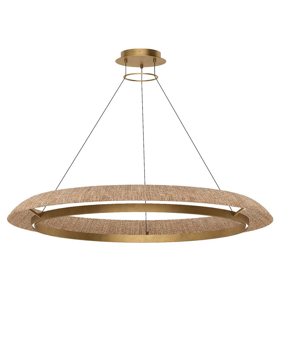 Noa LED Chandelier in Hand Rubbed Antique Brass