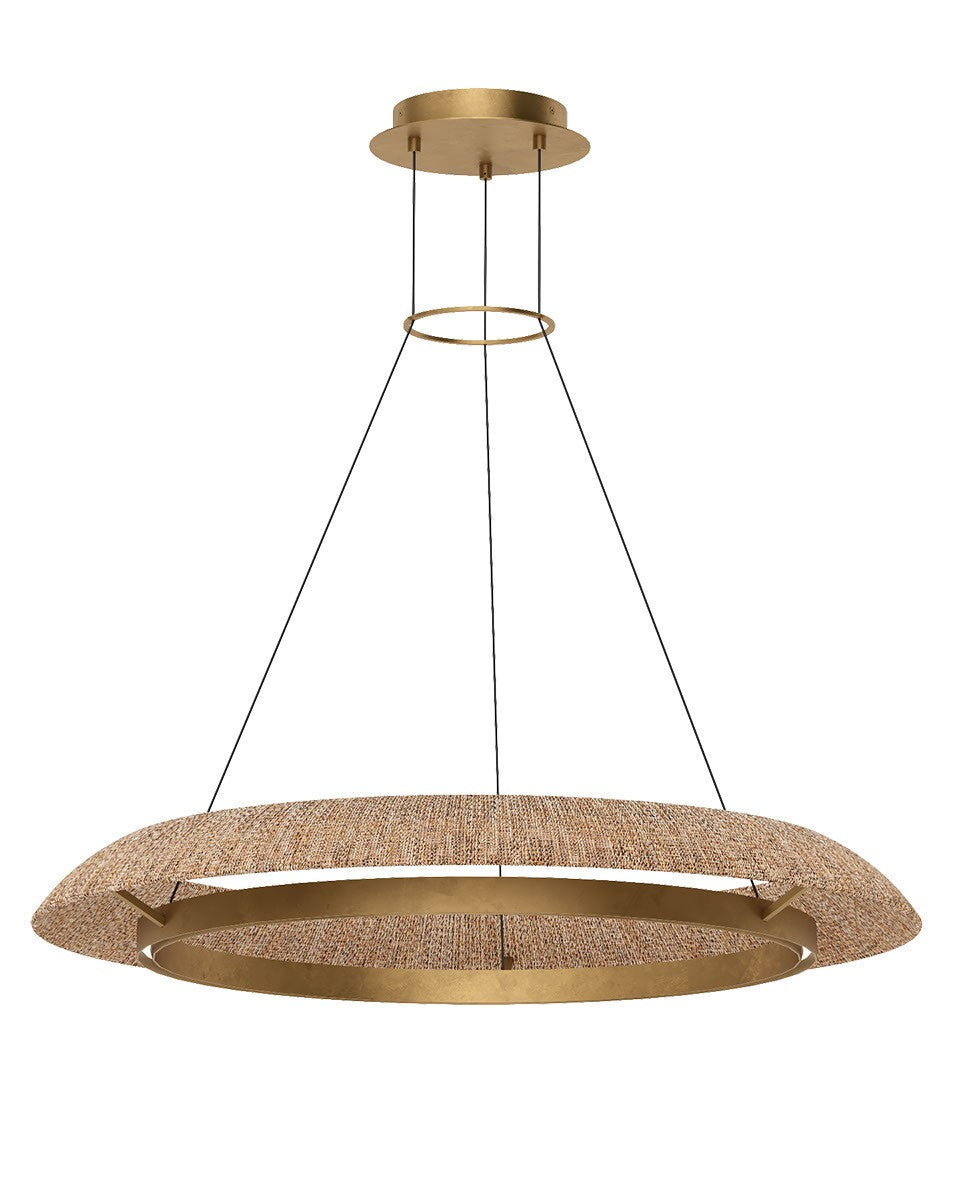 Noa LED Chandelier in Hand Rubbed Antique Brass