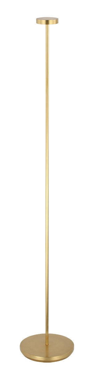 Lampadaire LED Moneta en laiton antique patiné à la main