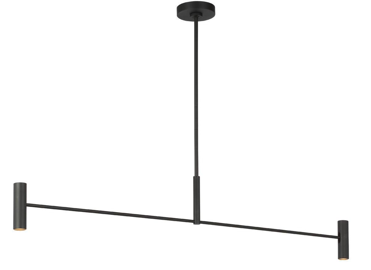 Ponte LED Linear Chandelier in Nightshade Black