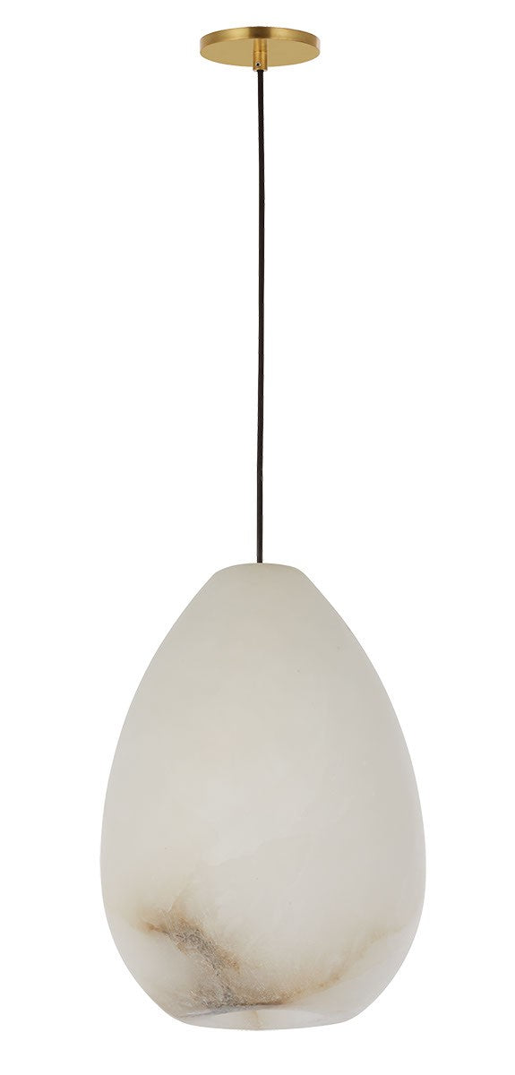 Alina One Light Pendant in Hand Rubbed Antique Brass